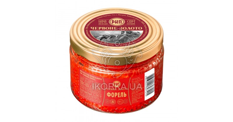 Красная икра форели премиум Красное Золото, 500г