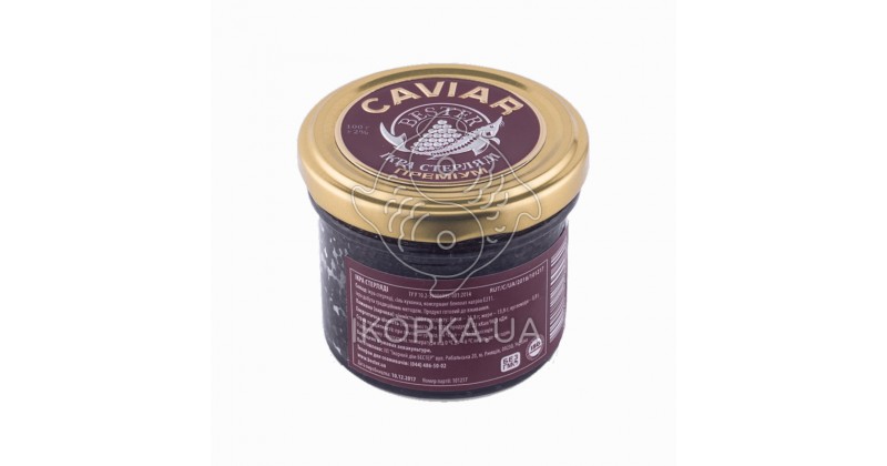 Икра черная стерляди Premium BESTER, 100 г, стекло