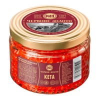 Красная икра кеты премиум Красное Золото, 500г