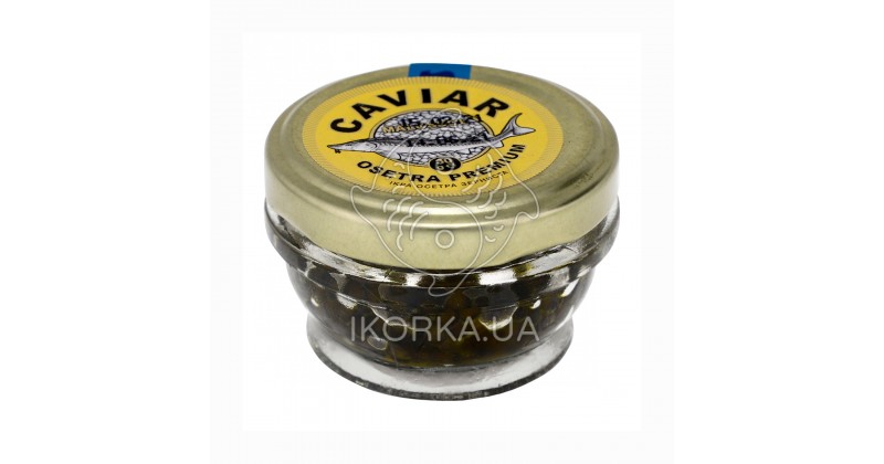 Икра черная осетра CAVIAR MALOSSOL PREMIUM, 30 г, стекло