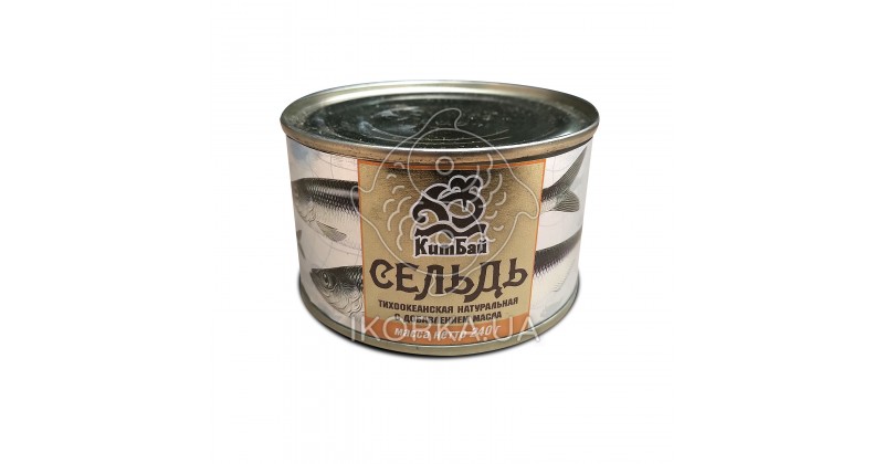 Сельдь тихоокеанская натуральная ж/б (240 грамм)