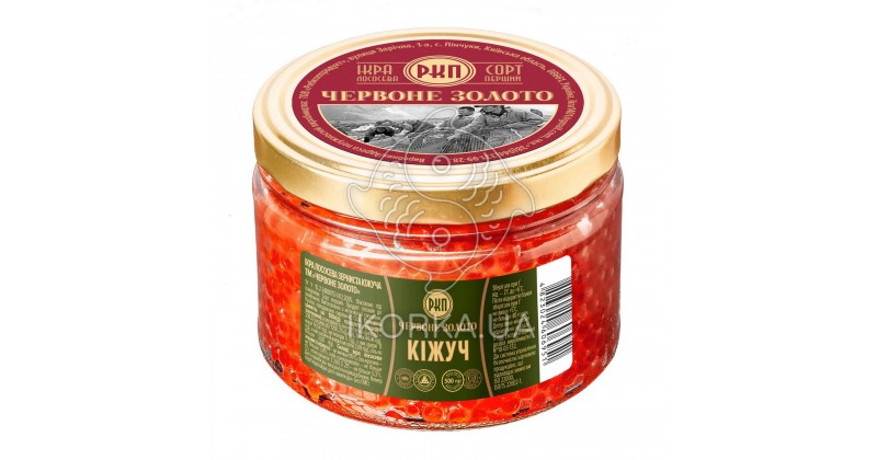 Красная икра кижуча премиум Красное Золото, 500г