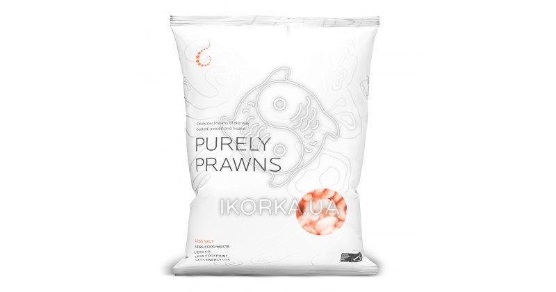 Креветка атлантическая очищенная в/м 150-250 Purely Prawns (500 г)