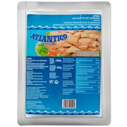 Тунец кусковой в масле Atlantico de redisco (1 кг)