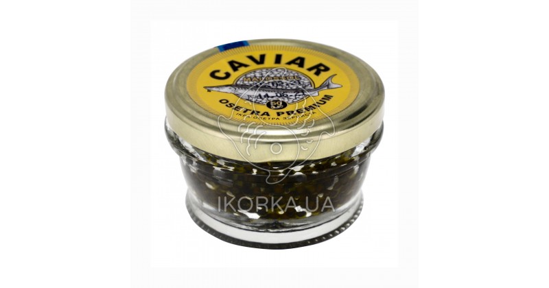 Икра черная осетра CAVIAR MALOSSOL PREMIUM, 50 г, стекло
