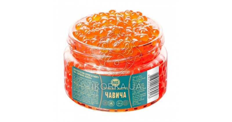 Красная икра чавычи премиум Красное Золото, 250г