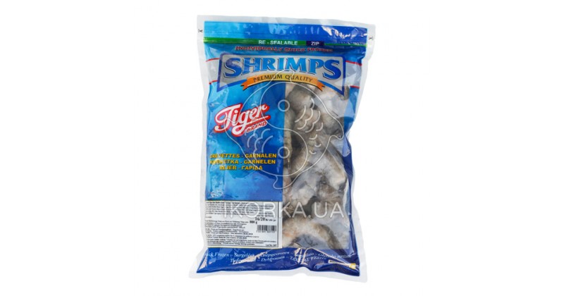Креветка тигровая без головы с/м 16-20 Tiger (1 кг)