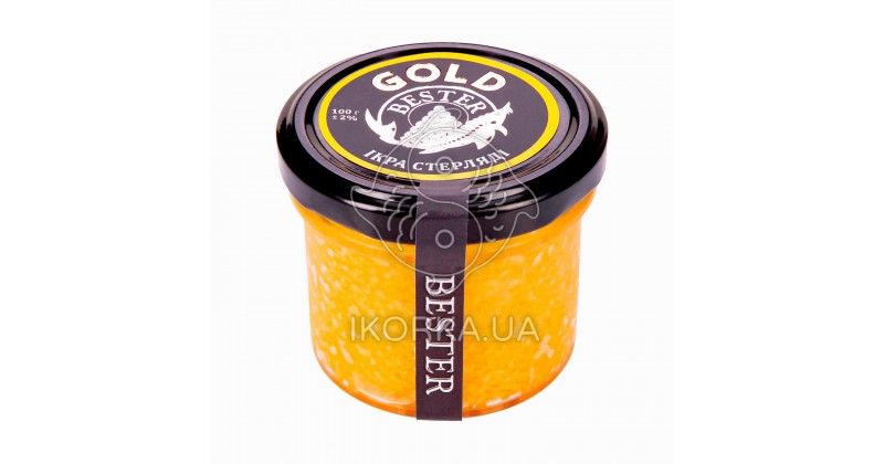 Икра черная стерляди альбиноса GOLD BESTER, 100 г, стекло