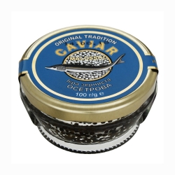 Икра черная зернистая осетра CAVIAR MALOSSOL, 100 г, стекло