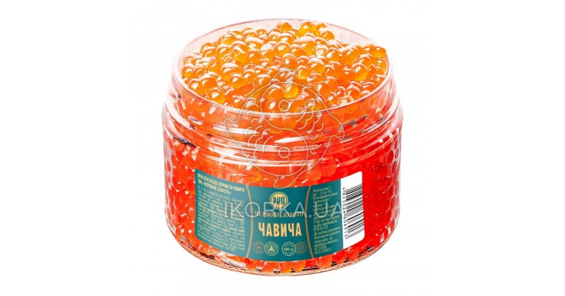 Красная икра чавычи премиум Красное Золото, 500г