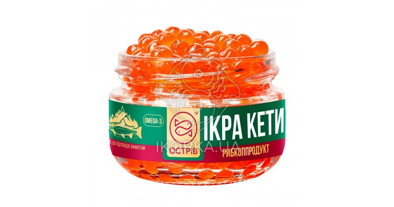 Красная икра лососевая кеты Остров, 100г