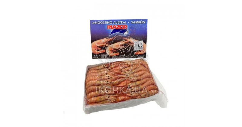 Креветка аргентинская с головой 31-40 L3 Riazor (2 кг)